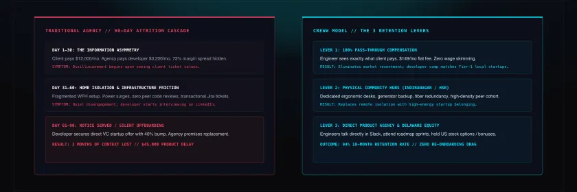 Why Remote Developers in India Leave After 90 Days (And the 3 Retention Levers That Keep Them)